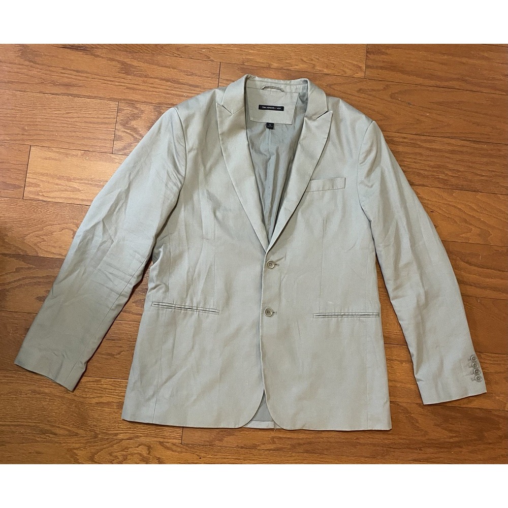 john varvatos Blazer Gray Size 44 100% Cotton Has Stain See Pics Preowned nice
